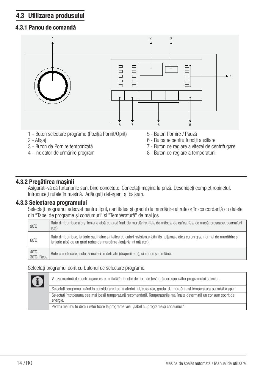 Reductor dessert Split Manual de utilizare masina de spalat rufe Beko WTV9632X0 – Cele mai bune  electrocasnice